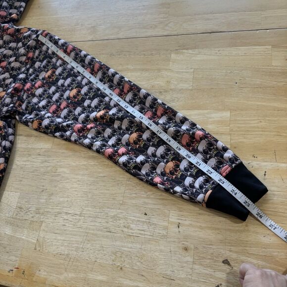 Fifty 24SF Gallery Zipper Hoodie Jacket L All Over Skull Print Grunge Y2k 90s - Picture 10 of 12